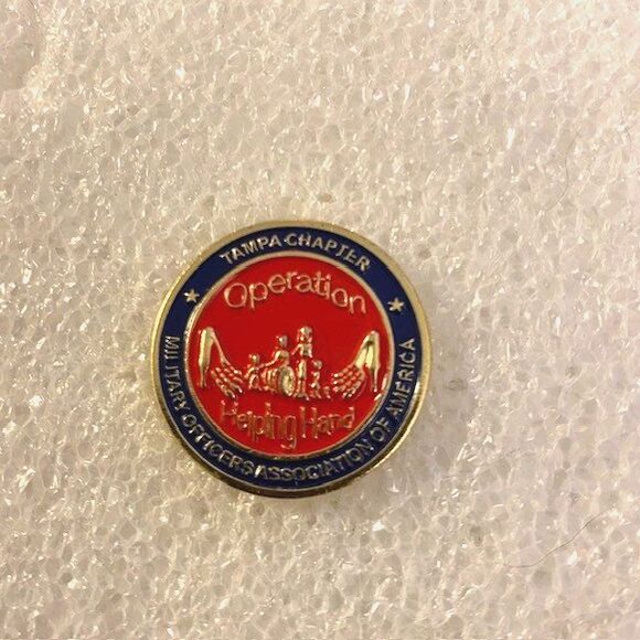 Military Officers Association of America Tampa Operation Helping Hand Metal Pin - Picture 1 of 2